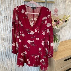 Dynamite red wine dress